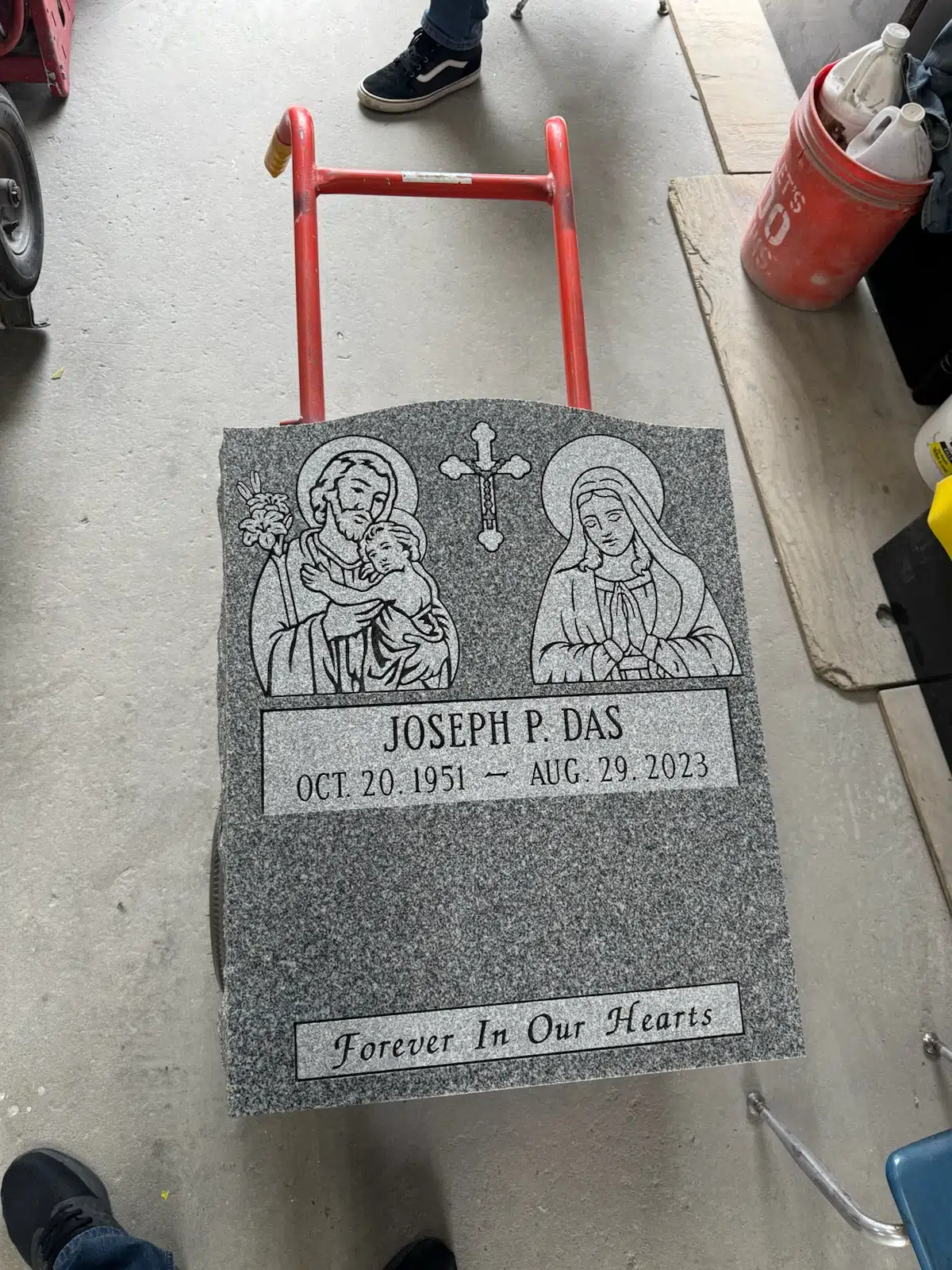 Granite Companion / Double Headstone hand-carved by NJ Companion Stones in NJ — image 8