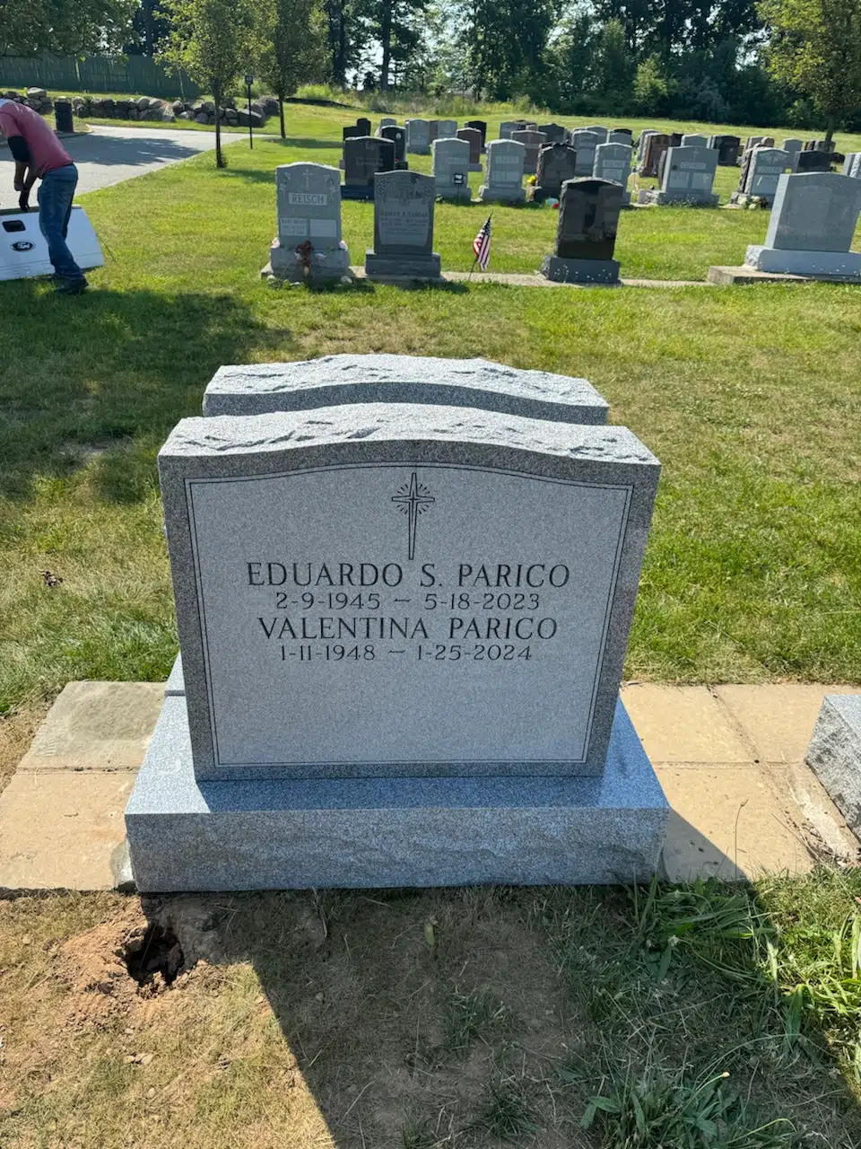 Granite Companion / Double Headstone hand-carved by NJ Companion Stones in NJ — image 3